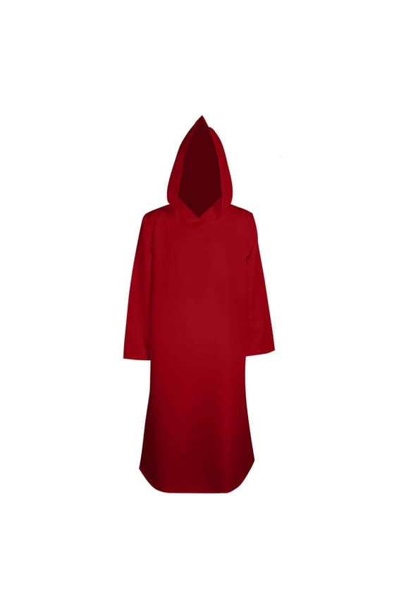 Mens Renaissance Hooded Robe Lightweight Medieval Pullover Long Dress Gothic Halloween Christmas Cloak Vampire Witch Cape Cosplay Costume
