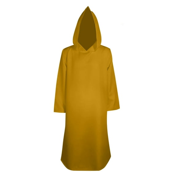 Hvyesh Mens Renaissance Hooded Robe Lightweight Medieval Pullover Long Dress Gothic Halloween Christmas Cloak Vampire Witch Cape Cosplay Costume
