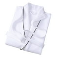 thumbnail image 1 of Hvyesh Mens Shawl Collar Bathrobe Spa Robe Thicken Warm Full Length Home Pajamas Trendy Long Sleeve Terry Cloth Robes, 1 of 3