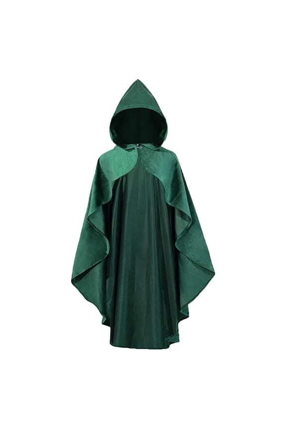 Mens Womens Victorian Cloak Gothic Medieval Hooded Robe Renaissance Shakespeare Theater Cloak Witches Wizards Cape