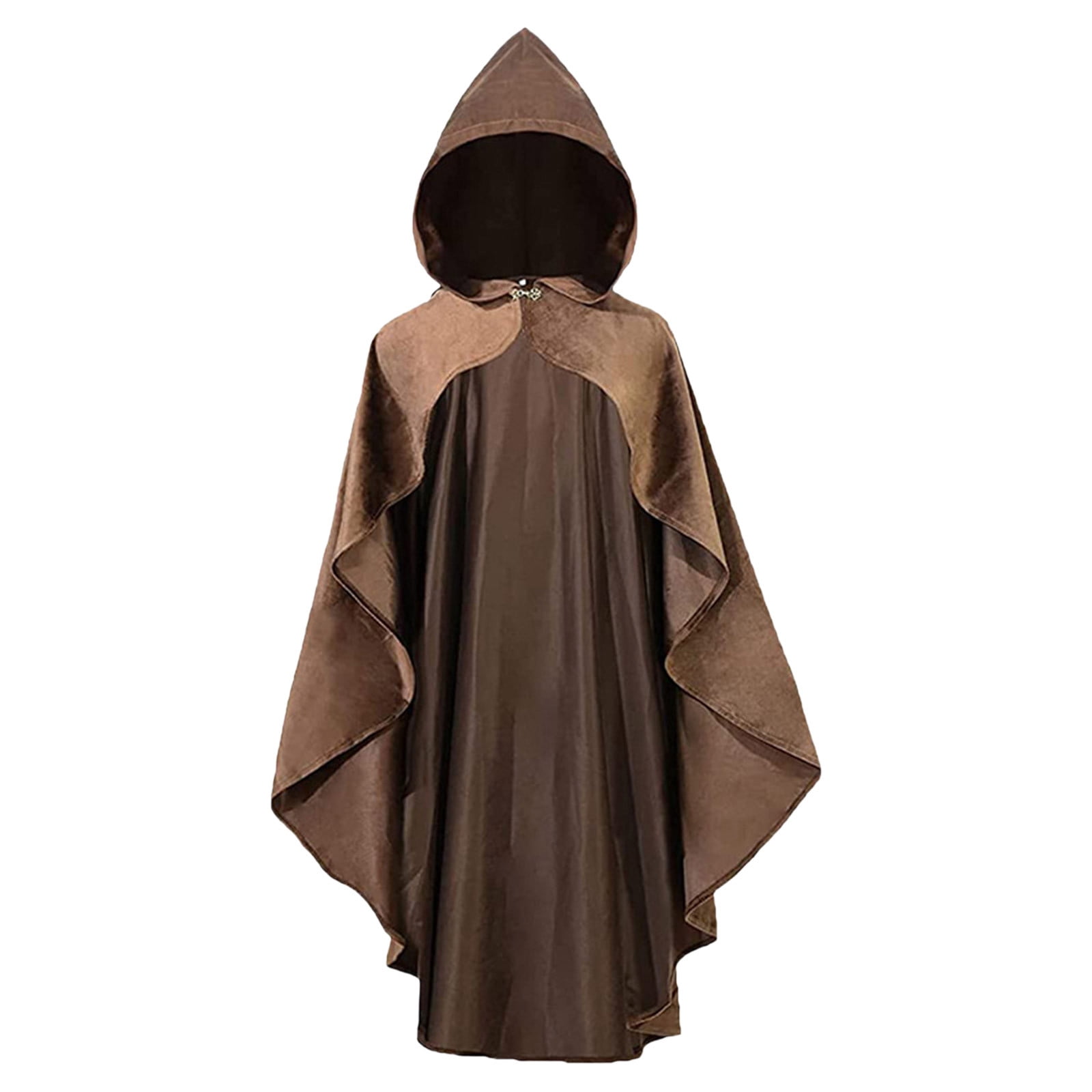 Hvyesh Mens Womens Victorian Cloak Gothic Medieval Hooded Robe ...