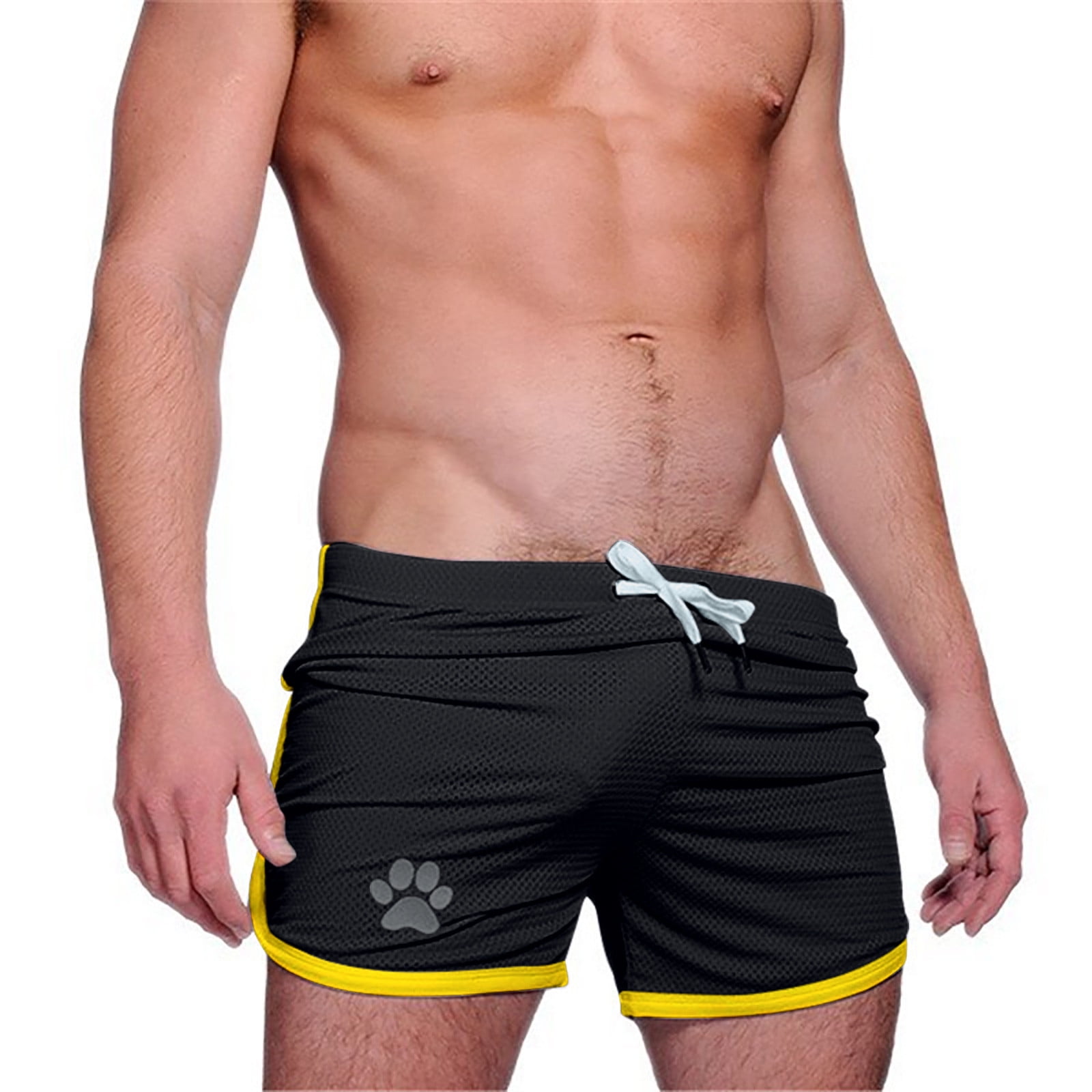 海外ブランド Hvyesh Athletic Gym Printed Paw Fashion Shorts Workout Mens Clothing