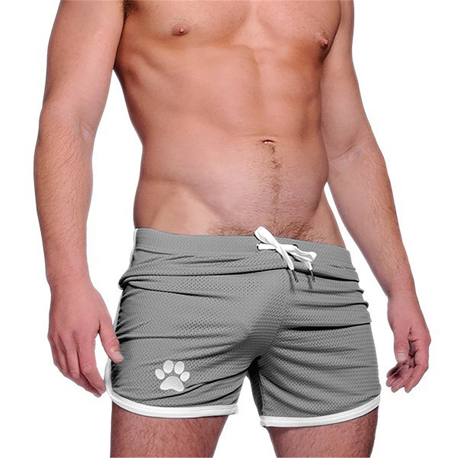 Hvyesh Mens Workout Shorts Fashion Paw Printed Gym Athletic Short Pants Quick Dry Running Jogger Shorts Built in Mesh Liner Walmart