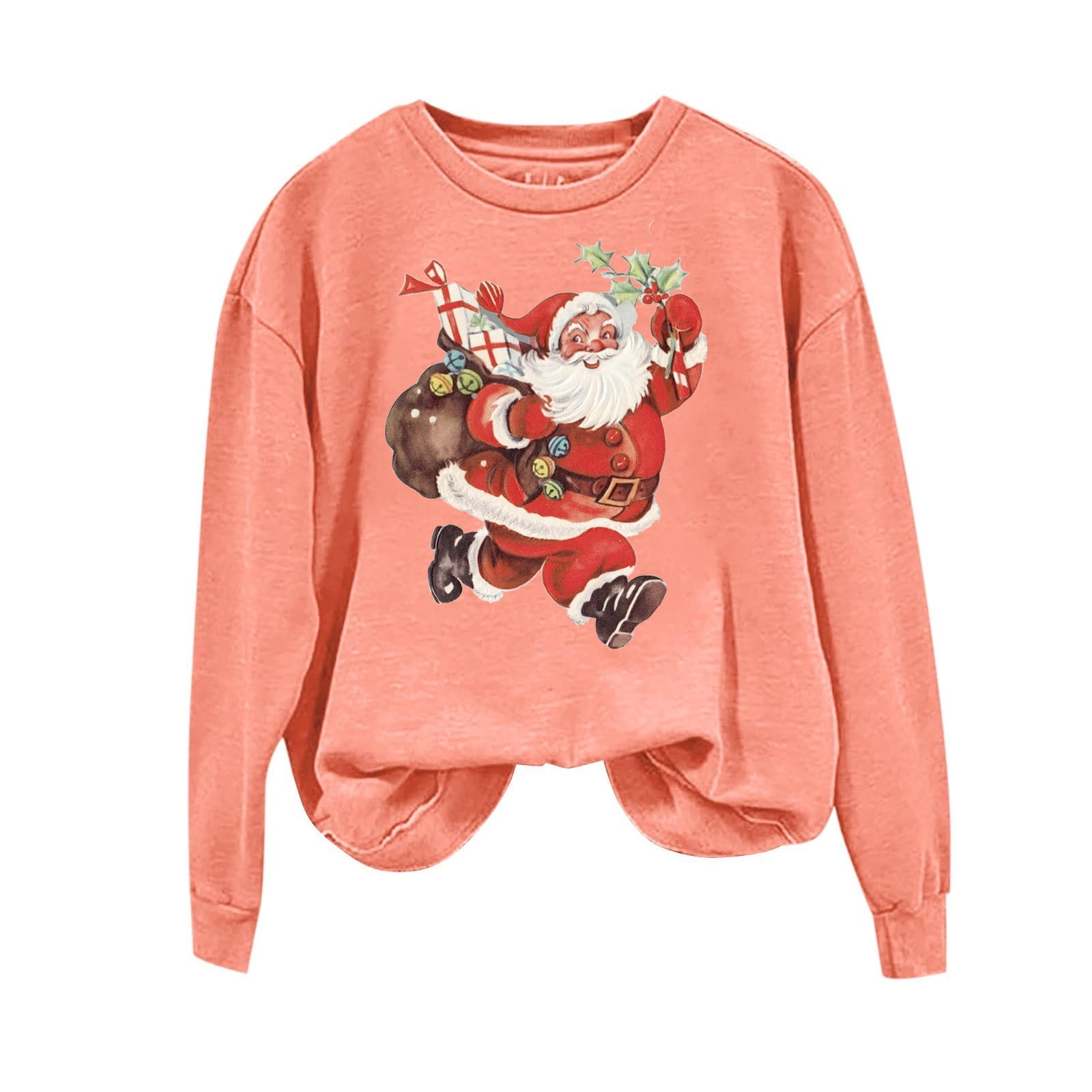 Hvyesh Merry Christmas Sweatshirts for Women Gnomes Santa Christmas