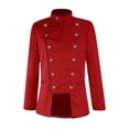 thumbnail image 1 of Hvyesh Military Jacket for Mens Gothic Victorian Renaissance Tailcoat Steampunk Jacket Frock Coat Costume, 1 of 6