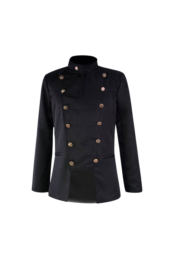 Military Jacket for Mens Gothic Victorian Renaissance Tailcoat Steampunk Jacket Frock Coat Costume