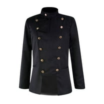 Hvyesh Military Jacket for Mens Gothic Victorian Renaissance Tailcoat Steampunk Jacket Frock Coat Costume