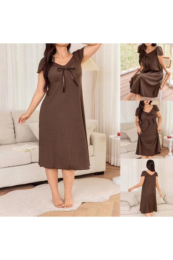 Nightgowns for Women Plus Size Sleeveless Sleep Shirt Tank Night Gown V Neck Chemise Pleated Night Shirt Soft Sleep Dress