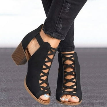 Hvyesh Thick Soled Sandals for Women Casual Summer Pump Toe Sandals Comfortable Hollow Out Sandals Bohemian Breathable Sandal Size 6.5