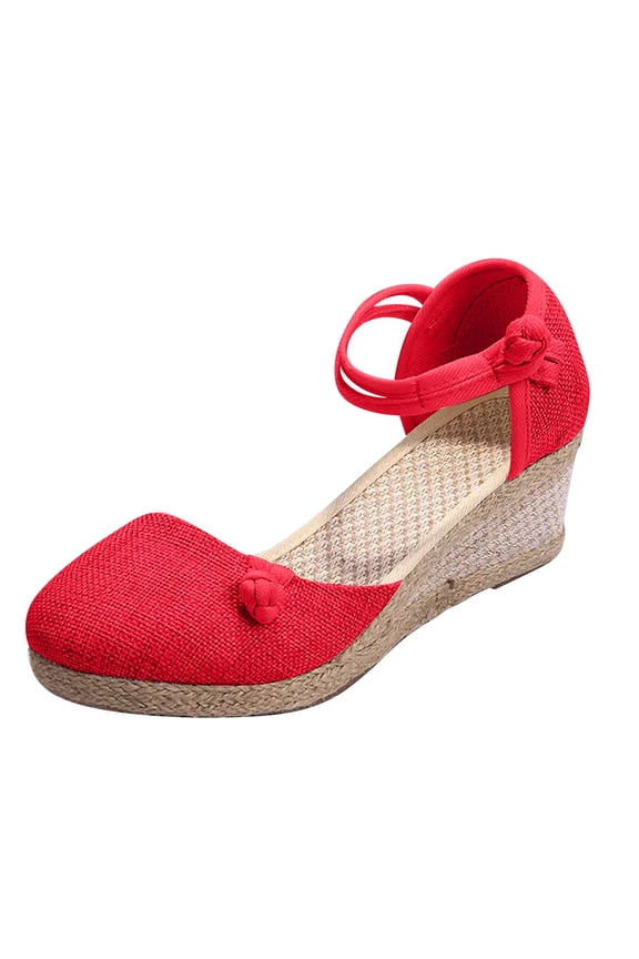 Wedge Wedge Sandals for Women Dressy Closed Toe Sandals Ankle Strap Wedge Heels for Women Casual Summer Bridal Wedding Wedge Shoes