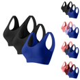 thumbnail image 1 of Hvyesh Plus Size Bras for Women Comfort Seamless Wireless Stretchy Sports Bra Full-Coverage Yoga Bras 3 Pack, 1 of 3
