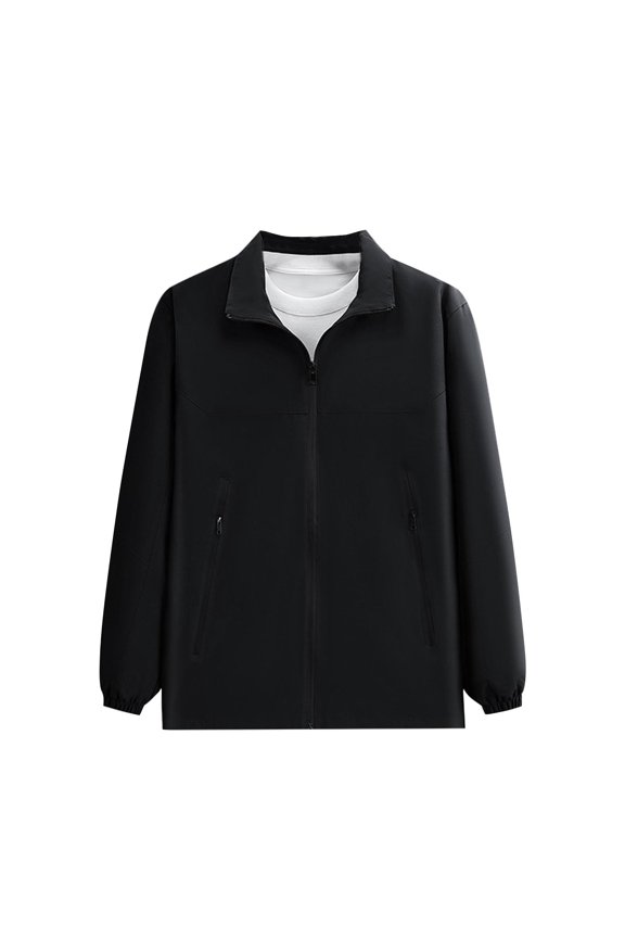 Plus Size Jacket for Women Zip Up Lightweight Rain Jackets Regular Fit Waterproof Travel Coat Windbreaker