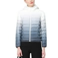 thumbnail image 1 of Hvyesh Plus Size Packable Puffer Jacket Women Gradient Down Coat Lightweight Full Zip Winter Coats Quilted Puffer Jackets, 1 of 7
