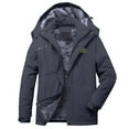 thumbnail image 1 of Hvyesh Plus Size Rain Jacket Women Waterproof Hooded Raincoat Warm Winter Sherpa-Lined Jacket Coat Thermal Ski Jacket for Camping, Travel, Travel, Hiking, and Everyday Wear, 1 of 1
