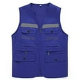 thumbnail image 1 of Hvyesh Plus Size Safety Vest for Men and Women Zipper Up Activity Event Waistcoat Lightweigh Work Gilet Blue,5XL, 1 of 2