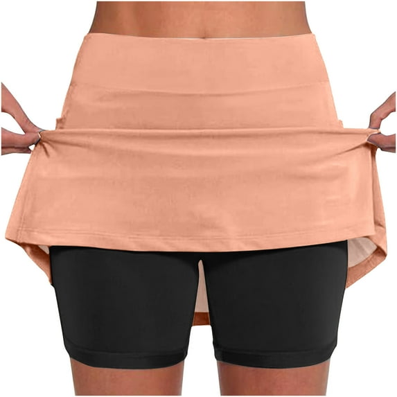 Hvyesh Plus Size Skorts for Women 2025 Summer Skorts Casual Tennis Skirt Golf Skirts Running Shorts