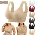 thumbnail image 1 of Hvyesh Plus Size Women Sports Bras Seamless Wireless Supportive Bra Push Up Comfort Soft No Underwire Full Coverage T-Shirt Bra, 1 of 10
