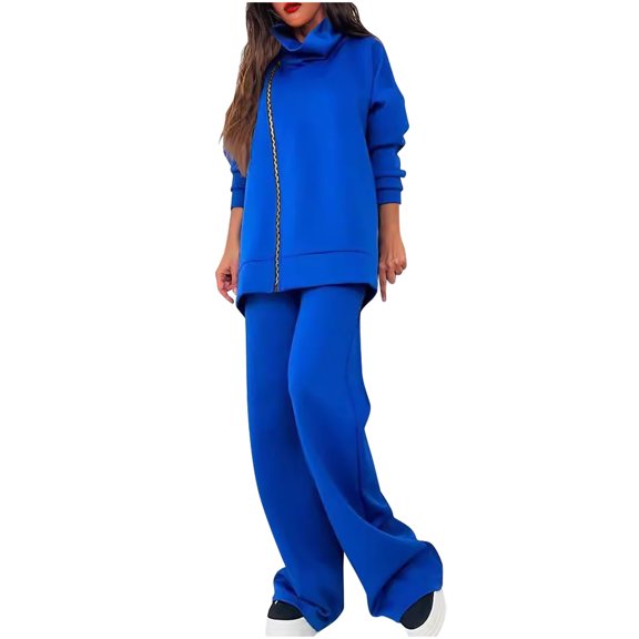 Hvyesh Plus Size Womens 2 Piece Tracksuit 2025 Long Sleeve Zip Up Sweatshirt Sweatpants Lounge Set Casual Solid Workout Sets Sweatsuits