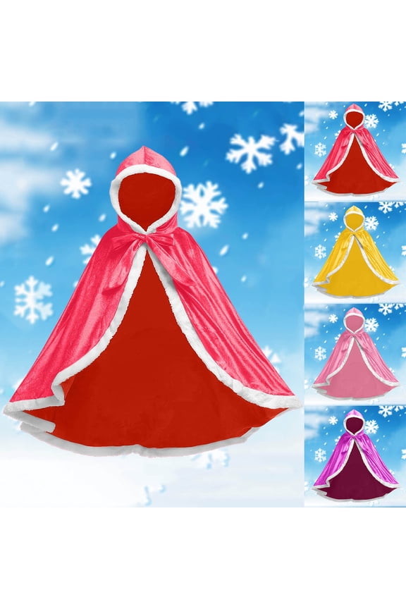 Princess Cloak with Hood Halloween Christmas Cosplay Cape