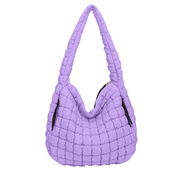 Hvyesh Puffer Tote Bag for Women Quilted Tote Bag Large Crossbody Bag Puffy Bag Lightweight Carryall Bag for Women