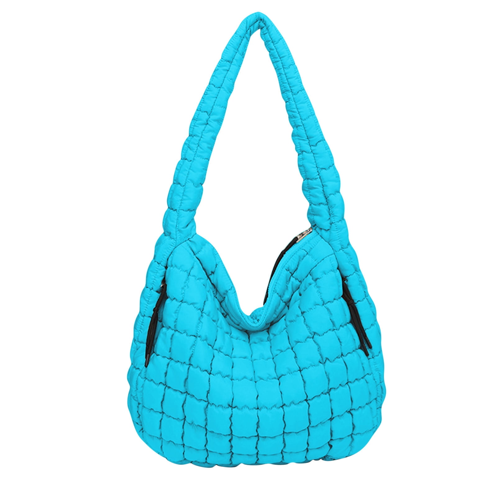 Hvyesh Puffer Tote Bag for Women Quilted Tote Bag Large Crossbody Bag Puffy Bag Lightweight Carryall Bag for Women