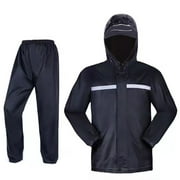 HVYESH Rain Suits for Men Women Waterproof, Breathable Rain Coats with Eye-Catching Reflective Strip, Durable Rain Gear