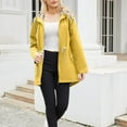 thumbnail image 1 of Hvyesh Raincoat Hoodie for Women, Teen Girls Lightweight Hooded Jacket Solid Rain Jacket Outdoor Raincoat Windproof Yellow,S, 1 of 9