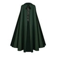thumbnail image 1 of Hvyesh Renaissance Cloak Men Women Medieval Renaissance Costume Cloak Velvet Cape with Hood, 1 of 3