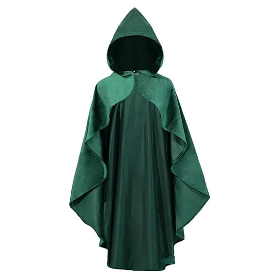 Hvyesh Renaissance Cloak with Hood Men Women Medieval Cape Halloween Costume Cosplay Wizard Witch Cloak