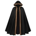 thumbnail image 1 of Hvyesh Renaissance Cloak with Hood Men Women,Medieval Velvet Cape Hobbit Halloween Costume Cosplay Wizard Witch Cloak, 1 of 3