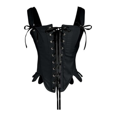 Hvyesh Renaissance Corset Tops for Women Vintage Lace Up Overbust Bustier Bodice