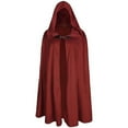 thumbnail image 1 of Hvyesh Renaissance Costume Medieval Viking Hooded Cape Halloween Vintage Cloak for Men Women, 1 of 4
