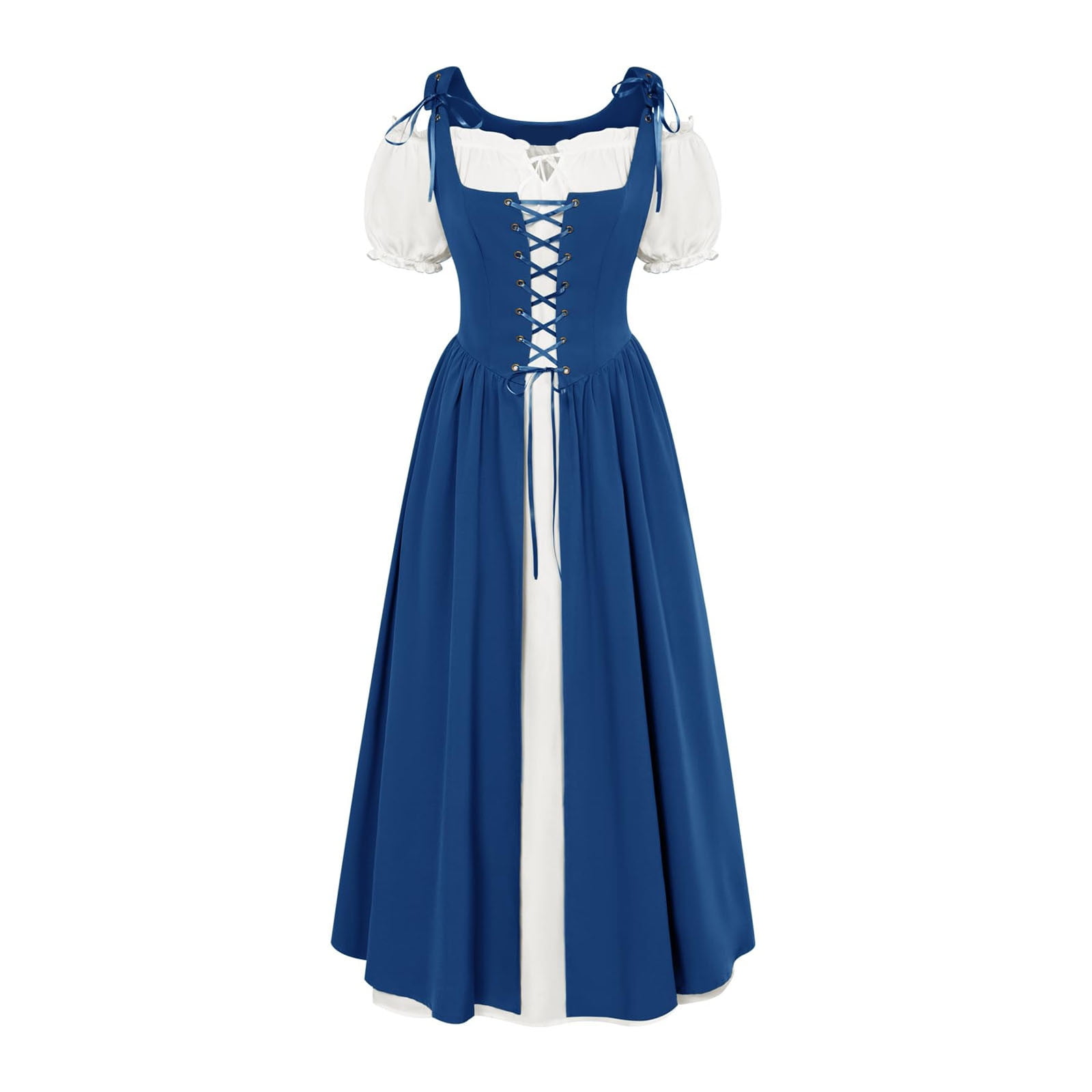 Hvyesh Renaissance Costume Women Medieval Dress Halloween Party Outfit Ren Fair Gown Short Sleeve Vintage Costume Hvyesh Renaissance Costume Women Medieval Dress Halloween Party Outfit Ren Fair Gown Short Sleeve Vintage Costume