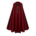 thumbnail image 1 of Hvyesh Renaissance Hooded Cape Velvet Cloak Victorian Capelet Medieval Hobbit Halloween Costume, 1 of 3
