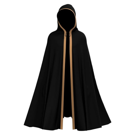 Hvyesh Renaissance Hooded Cape Vintage Medieval Cloak with Hood Halloween Costume