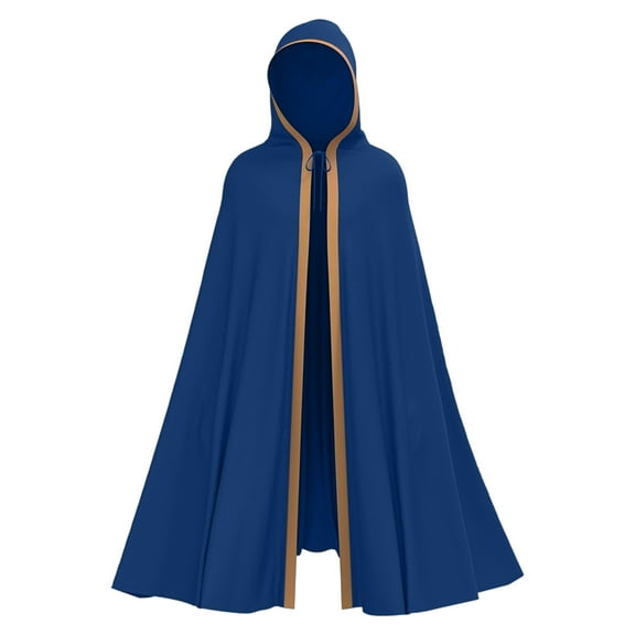 Hvyesh Renaissance Hooded Cape Vintage Medieval Cloak with Hood Halloween Costume