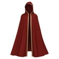 thumbnail image 1 of Hvyesh Renaissance Hooded Cape Vintage Medieval Cloak with Hood Halloween Costume, 1 of 4