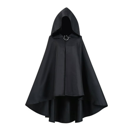 Hvyesh Renaissance Hooded Cape Vintage Victorian Robe Medieval Cloak Halloween Costume
