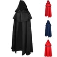 thumbnail image 1 of Hvyesh Renaissance Hooded Cape Witch Cloak with Hood Medieval Knight Outfit Gothic Unisex Costume, 1 of 3