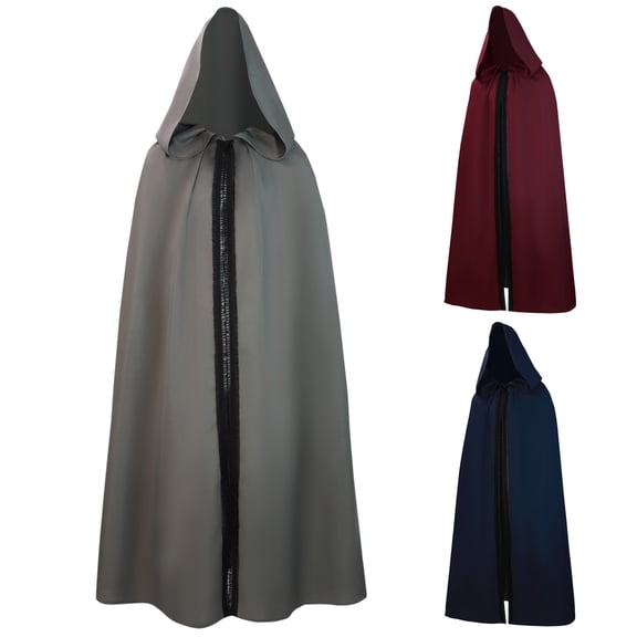 Hvyesh Renaissance Hooded Cloak for Women Men Medieval Cape Halloween Costume Cosplay Capelet