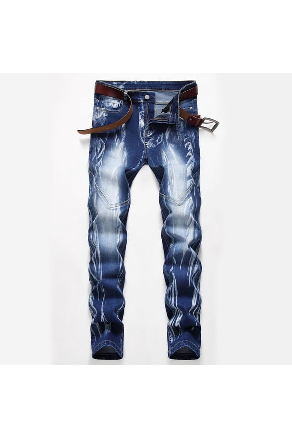 Ripped Jeans for Men,Mens Distressed Slim Straight Fit Denim Jeans Pants
