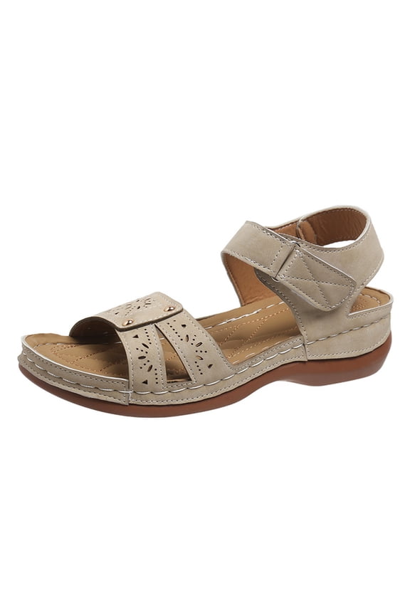 Sandals for Women Summer Orthopedic Wedge Dressy Shoes Comfortable Slip On Thick Bottom Slides Sandals Lightweight Memory Foam Walking Slippers with Arch Support