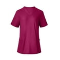 thumbnail image 1 of Hvyesh Scrub Top for Women Strecth Short Sleeve Scrub Shirts Slim Fit Solid V Neck Working Uniform Summer Workwear, 1 of 7