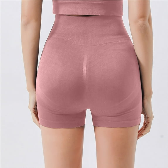 Hvyesh Seamless Workout Biker Shorts for Women Butt Lift Yoga Shorts Tummy Control High Waisted Athletic Gym Running Yoga Short