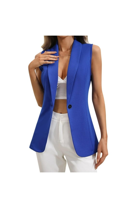 Sleeveless Vest Blazer for Women Casual Open Front Work Office Tops 2025 Summer Fall Business Casual Blazer Jackets
