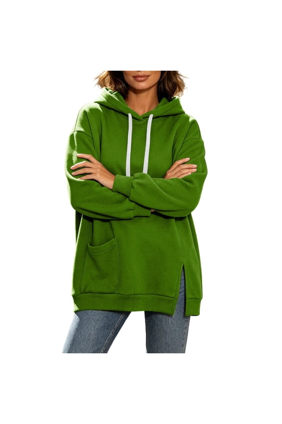 Sweatshirt for Women Fall Oversized Pullover Long Sleeve Casual Hoodie Dress Kangaroo Pocket Winter Clothes