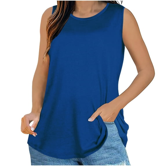 Hvyesh Tank Top for Women Sleeveless Comfortable Breathable Round-Neck Vest Camisole Top,Women Tshirts Under $10