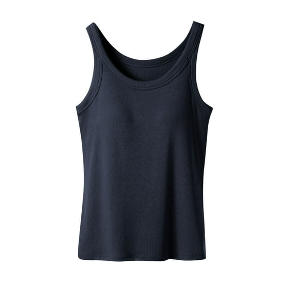 Hvyesh Tank Top with Built in Bra for Women Ribbed Athletic Tank Tops Racerback Yoga Shirt Padded Undershirt