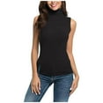 thumbnail image 1 of Hvyesh Turtle Necks Tops for Women Sleeveless Plus Size Mock Turtleneck Tank Tops Slim Fit Vest Basic Stretch Undershirts, 1 of 6