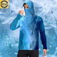 thumbnail image 1 of Hvyesh UPF 50+ Fishing Shirts for Men UV Protection Hoodie Shirt with Neck Long Sleeve Quick Dry Hiking Sun Shirts, 1 of 6